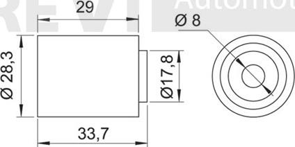 Trevi Automotive TD1612 - Poulie renvoi / transmission, courroie de distribution cwaw.fr