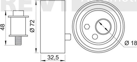 Trevi Automotive TD1020 - Poulie-tendeur, courroie de distribution cwaw.fr