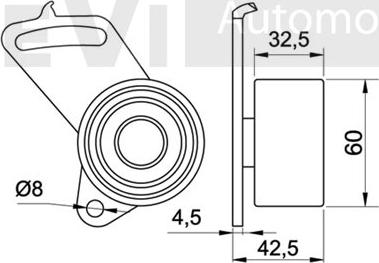 Trevi Automotive TD1199 - Poulie-tendeur, courroie de distribution cwaw.fr