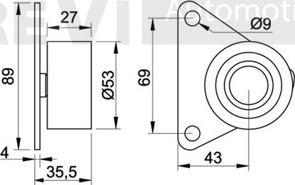 Trevi Automotive TD1160 - Poulie renvoi / transmission, courroie de distribution cwaw.fr