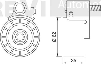 Trevi Automotive TD1358 - Poulie-tendeur, courroie de distribution cwaw.fr