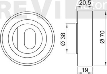 Trevi Automotive TD1383 - Poulie-tendeur, courroie de distribution cwaw.fr