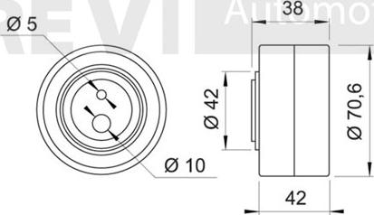 Trevi Automotive TD1338 - Poulie renvoi / transmission, courroie de distribution cwaw.fr