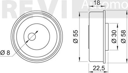 Trevi Automotive TD1374 - Poulie-tendeur, courroie de distribution cwaw.fr