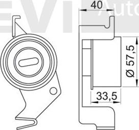 Trevi Automotive TD1373 - Poulie-tendeur, courroie de distribution cwaw.fr