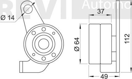 Trevi Automotive TD1223 - Poulie renvoi / transmission, courroie de distribution cwaw.fr