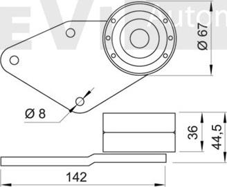 Trevi Automotive TD1222 - Poulie renvoi / transmission, courroie de distribution cwaw.fr