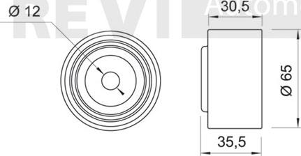 Trevi Automotive TD1227 - Poulie renvoi / transmission, courroie de distribution cwaw.fr