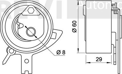 Trevi Automotive TD1713 - Poulie-tendeur, courroie de distribution cwaw.fr