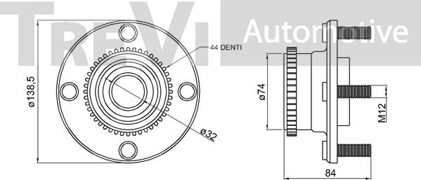 Trevi Automotive WB1920 - Kit de roulements de roue cwaw.fr