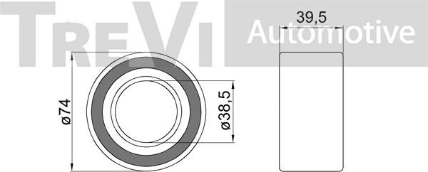 Trevi Automotive WB1090 - Kit de roulements de roue cwaw.fr