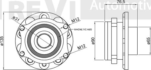 Trevi Automotive WB1035 - Kit de roulements de roue cwaw.fr