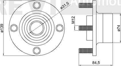 Trevi Automotive WB1133 - Kit de roulements de roue cwaw.fr