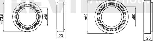 Trevi Automotive WB1363 - Kit de roulements de roue cwaw.fr