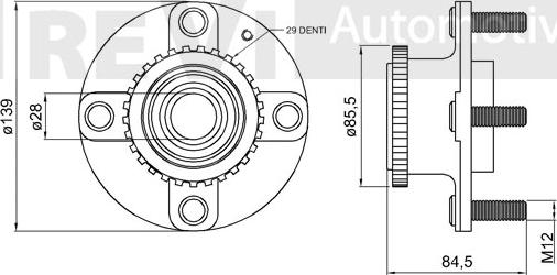 Trevi Automotive WB1775 - Kit de roulements de roue cwaw.fr