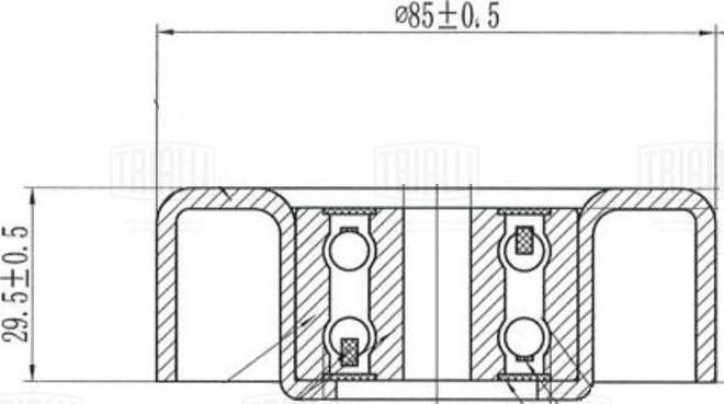 Trialli CM 5111 - Poulie renvoi / transmission, courroie trapézoïdale à nervures cwaw.fr