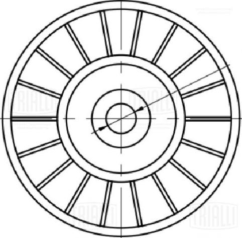 Trialli CM 5361 - Poulie renvoi / transmission, courroie trapézoïdale à nervures cwaw.fr