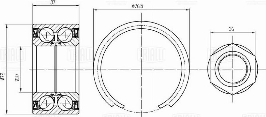 Trialli CS 6540 - Kit de roulements de roue cwaw.fr