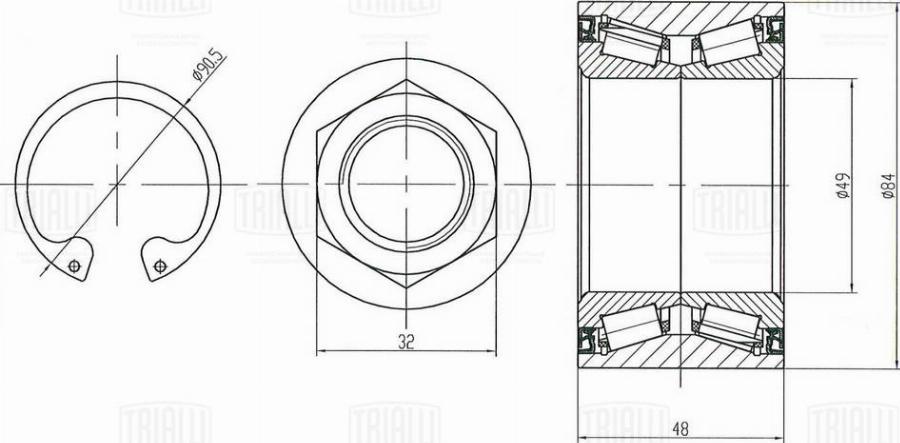 Trialli CS 0999 - Kit de roulements de roue cwaw.fr