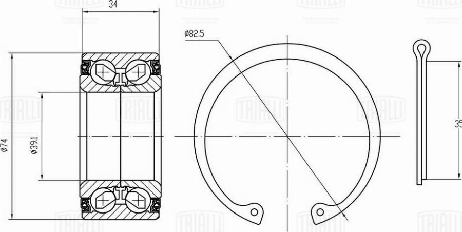 Trialli CS 0883 - Kit de roulements de roue cwaw.fr