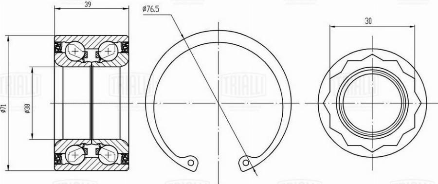 Trialli CS 1971 - Kit de roulements de roue cwaw.fr