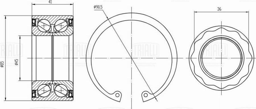 Trialli CS 2671 - Kit de roulements de roue cwaw.fr