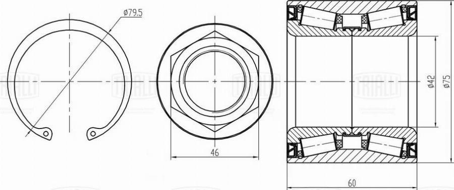 Trialli CS 2090 - Kit de roulements de roue cwaw.fr