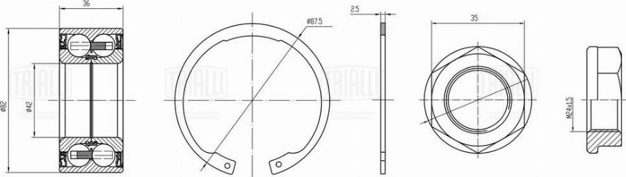 Trialli CS 2070 - Kit de roulements de roue cwaw.fr