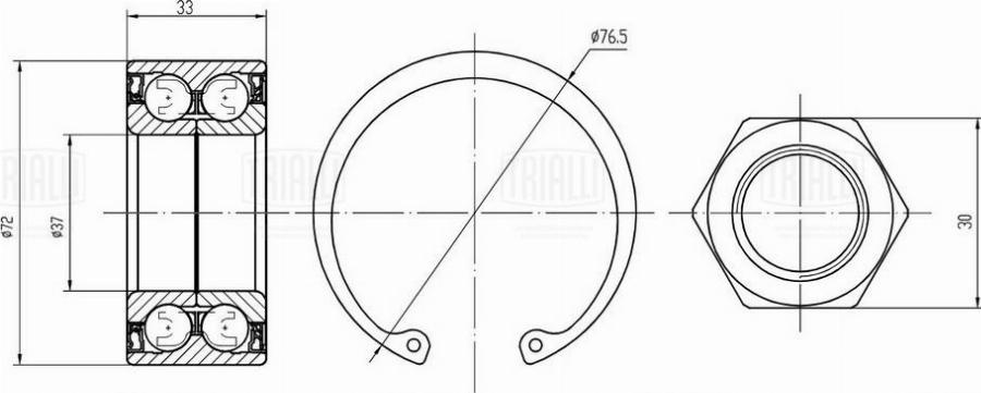 Trialli CS 2078 - Kit de roulements de roue cwaw.fr