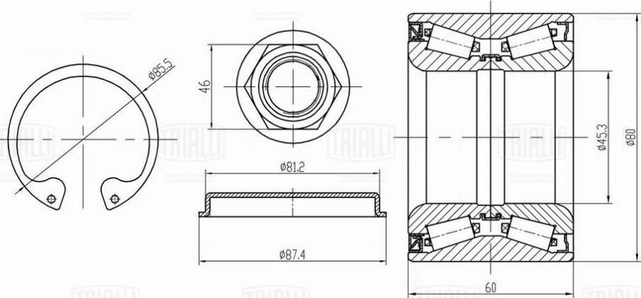 Trialli CS 2217 - Kit de roulements de roue cwaw.fr