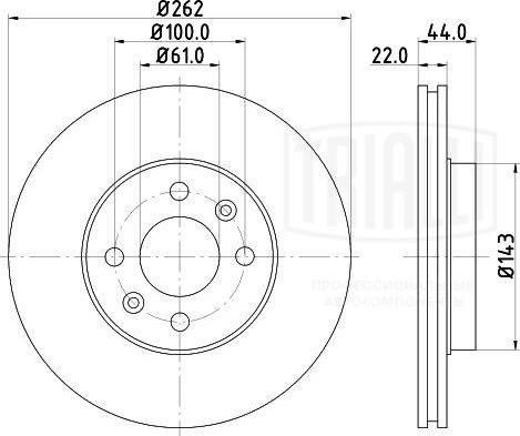 Trialli DF 095117 - Disque de frein cwaw.fr