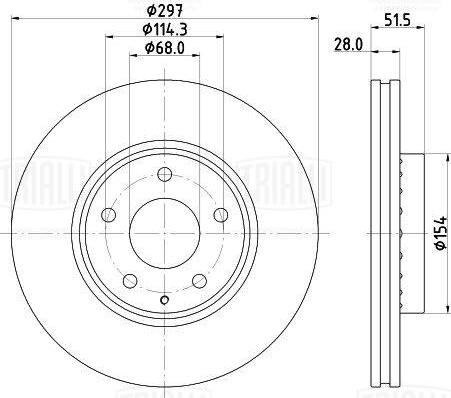 Trialli DF 084512 - Disque de frein cwaw.fr