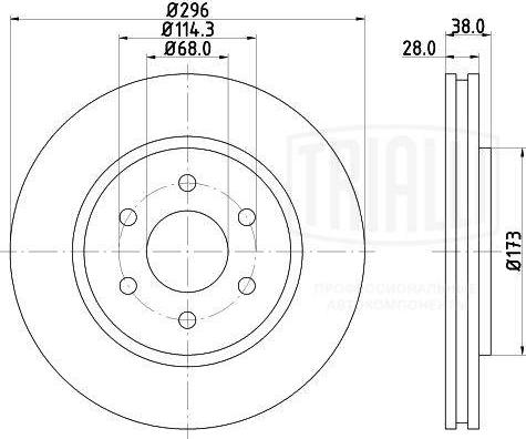 Trialli DF 140110 - Disque de frein cwaw.fr