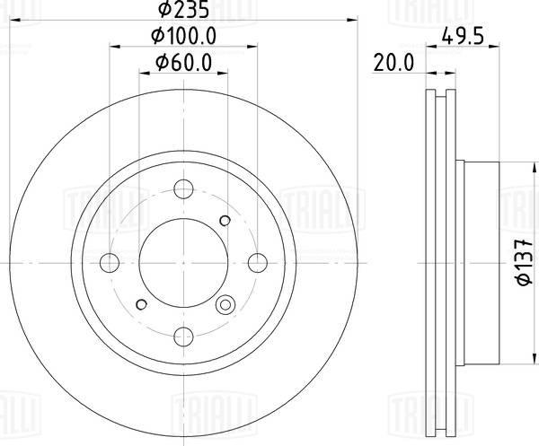 Trialli DF 150010 - Disque de frein cwaw.fr