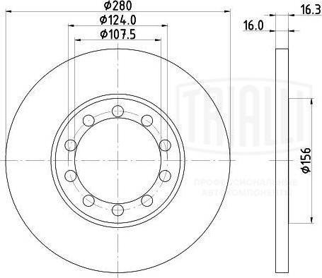 Trialli DF 105104 - Disque de frein cwaw.fr