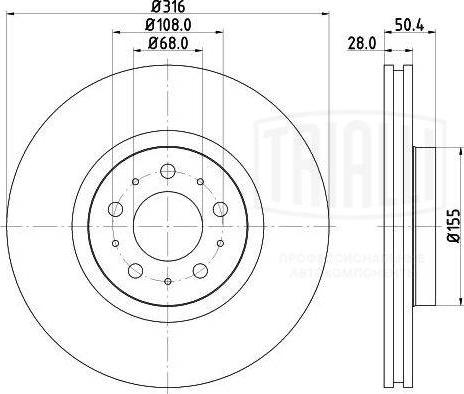 Trialli DF 106119 - Disque de frein cwaw.fr