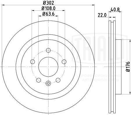 Trialli DF 106118 - Disque de frein cwaw.fr