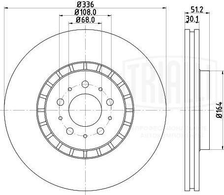 Trialli DF 106113 - Disque de frein cwaw.fr