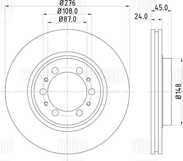 Trialli DF 117404 - Disque de frein cwaw.fr