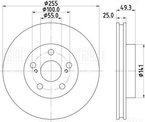 Trialli DF 117102 - Disque de frein cwaw.fr