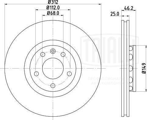 Trialli DF 180131 - Disque de frein cwaw.fr