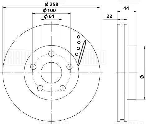 Trialli DF 3117s - Disque de frein cwaw.fr