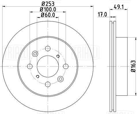 Trialli DF 266019 - Disque de frein cwaw.fr