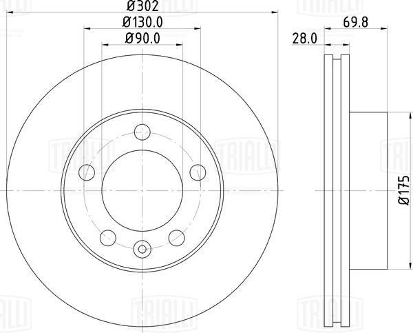 Trialli DF 266010 - Disque de frein cwaw.fr