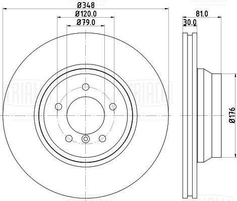 Trialli DF 261505 - Disque de frein cwaw.fr