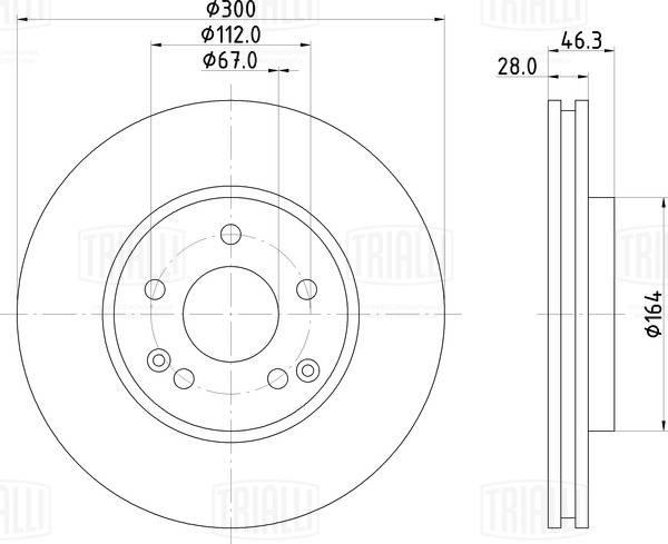 Trialli DF 261514 - Disque de frein cwaw.fr