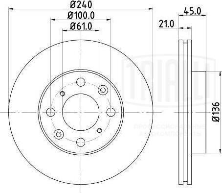 Trialli DF 230110 - Disque de frein cwaw.fr