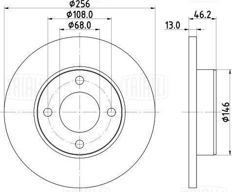 Trialli DF 270309 - Disque de frein cwaw.fr