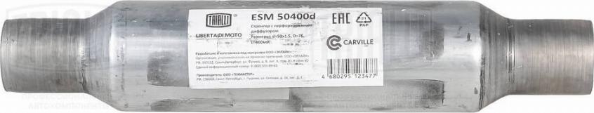 Trialli ESM 50400d - Silencieux central, universel cwaw.fr