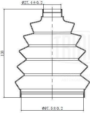 Trialli FG 1601 - Joint-soufflet, arbre de commande cwaw.fr